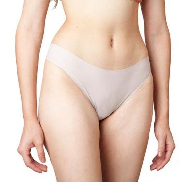 Imagem de Calcinha Fio Dental Sem Costura Poliamida Huxter Bege, G
