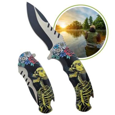 Imagem de Canivete Com abertura Rápida Seme Automático Com Clip Lâmina Aço inox 