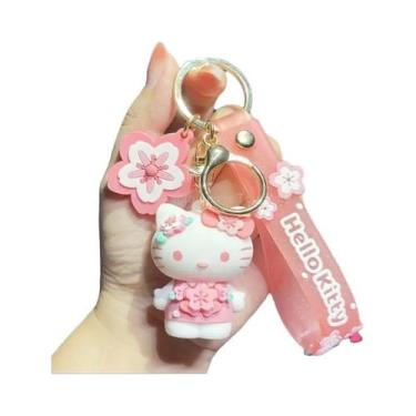 Imagem de Kawaii Hello Kitty Chaveiro Pingente Titular Sanrio Carro Chaveiro Sac