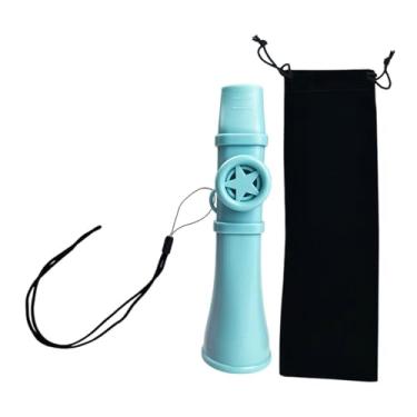 Imagem de Almencla Fluta da boca de Kazoo com corda de pescoço portátil instrumento musical de brinquedos profissionais portátil para guitarra de violino de piano de, Azul