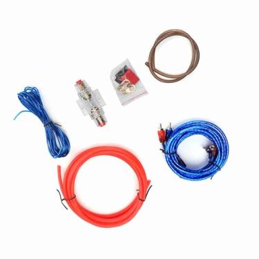 Imagem de Subwoofer Alto Dos Alto-falantes do Amplificador de Energia 10GA Substituição do Kit de Conjunto de Fios de Liga de Zinco, Kit de Fios de Carro de, Kit de