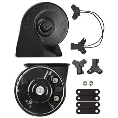 Imagem de Buzina de carro compatível com Ford F150 GM Chrysler, FANLIDE 12V multifuncional alto alto baixo 2 tons, buzina automática, impermeável, 110-128db