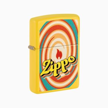 Imagem de Zippo Isqueiro de bolso com girassol design redemoinhos