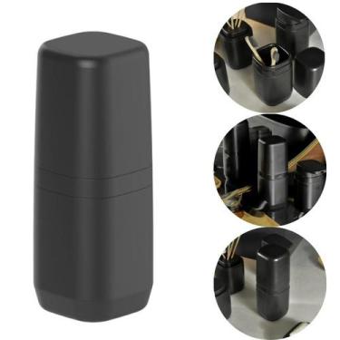 Imagem de Porta Escova de Dentes Pia Banheiro Com Tampa Fechada Organizador Banc