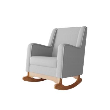 Imagem de Poltrona De Amamentação Com Balanço Aquila Cinza Claro