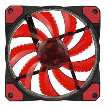 Imagem de Fan Para Pc Gamer Gf12r 12cm Vermelho 32 Led
