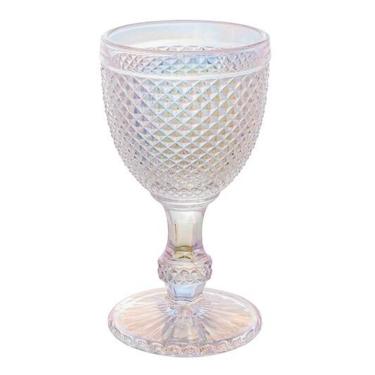 Imagem de Taça Para água De Vidro Wolff Bico De Jaca Rainbow 300ml Transparente