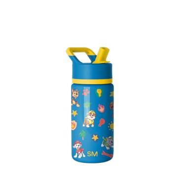 Imagem de Simple Modern Garrafa de água Kids Summit com tampa de canudo | Copo isolado de aço inoxidável de 400 ml da Patrulha Canina para crianças, escola | Aventuras ao ar livre