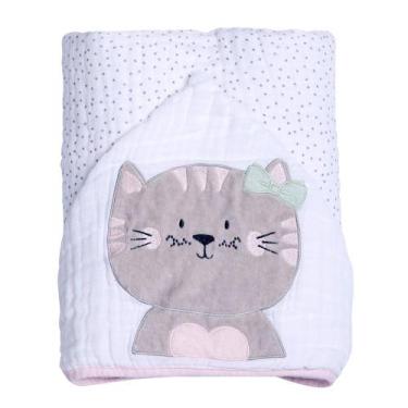 Imagem de Toalha Bebê com Capuz Bordado e Forro Fralda Soft - KARINHO, 1923-gati