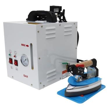 Imagem de PreAsion Estação De Passar Roupa A Vapor Industrial 110 V 1600 W - Caldeira 4 L, Cabeça 900 W, Profissional Para Lojas Roupas, Lavanderias E Fábricas