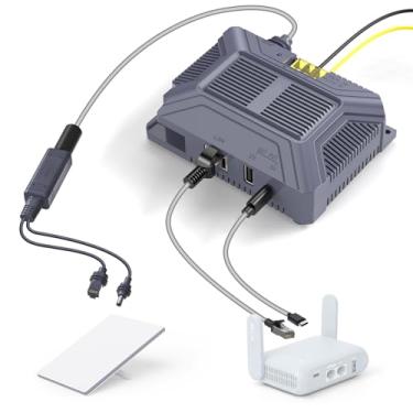 Imagem de EDUP LOVE Injetor PoE e divisor adaptador Starlink de 12 V para Starlink Mini, tipo solda RJ45 150W GigE PoE passivo, proteção ESD DC 9-36V para 48V/3A fonte de alimentação para Starlink Mini Dishy