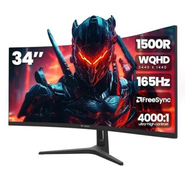 Imagem de CRUA Monitor Gamer Ultrawide De 34", Wqhd 3440X1440P, 144 Hz/165 Hz, Curvado, 21:9, 1500R, 99% Ssgb, Compatível Com Amd Freesync, Hdmi 2.1 E Displayport 1.4, Montável Em Parede/Inclinação Ajustável