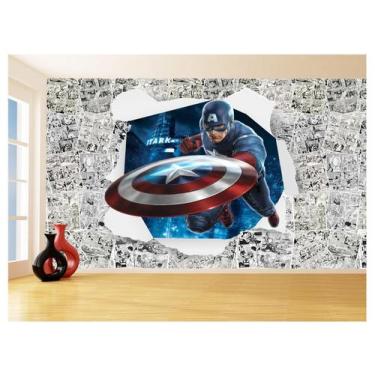 Imagem de Papel De Parede 3D Heróis Página Quadrinhos Hq 3,5M Nhma183 - Você Dec