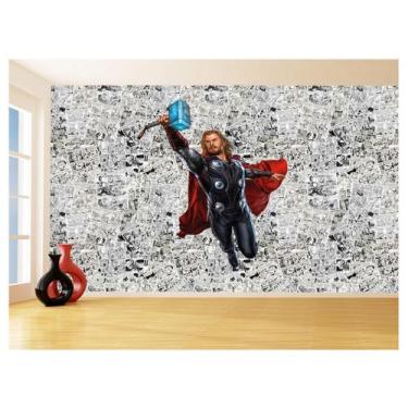 Imagem de Papel De Parede 3D Heróis Página Quadrinhos Hq 3,5M Nhma149 - Você Dec