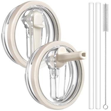 Imagem de ANTAND Tampa de copo de substituição de 1,134 g para acessórios Stanley Cup, canudo flip à prova de vazamento compatível com tampas Stanley Quencher H2.0 Protour de 1,134 g, pacote com 2 tampas à