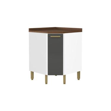 Imagem de Balcão de Cozinha Bella Canto c/ 1 Porta Grafite - Bertolini