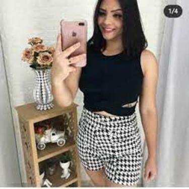 Imagem de Cropped feminino recorte na lateral sem manga viscolaycra moda - Filo 