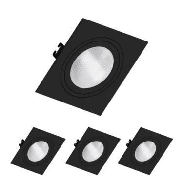 Imagem de 4 Spot Embutido Quadrado Face Plana Par30 E27 Save Energy