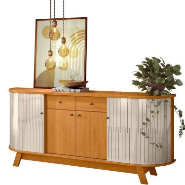 Imagem de Buffet Aparador 4 Portas E 2 Gavetas 100% Mdp Mônica Cinamomo/off White