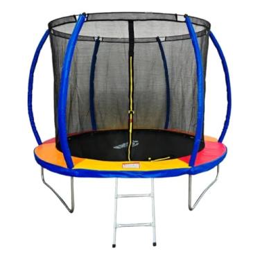 Imagem de Cama Elástica Pula pula Trampolim Grande 2,44m com Rede e Escada – Pula Pula KROYS para Crianças e Adultos em Casa ou Festa