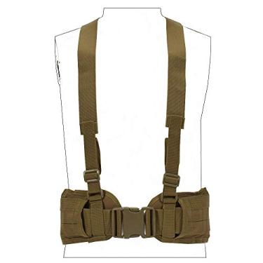 Imagem de SINAIRSOFT Cinto tático com suspensórios em forma de X alças livres Airsoft Combat acolchoado Molle Belt (marrom coiote)