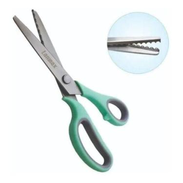 Imagem de Tesoura profissional escalope para tecido papel eva - Lanmax