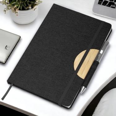 Imagem de Caderno Capa Dura com Suporte de Caneta e Elástico Preto