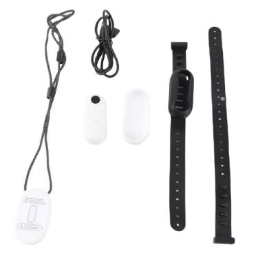 Imagem de Câmera de colarinho de estimação 4K 30FPS HD Wireless Angle Magnetic Loop Recording Câmera de ação pequena vestível com clipe traseiro para vlogging de esportes ao ar livre (Branco)