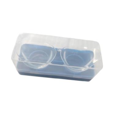 Imagem de FashionCha Copos de silicone para lavagem dos olhos, 2 peças, 8ml, copo medidor portátil reutilizável, copos de limpeza para enxágue dos olhos, Caixa Azul