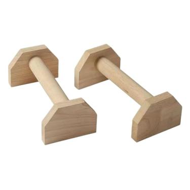 Imagem de predolo 2x Barras de flexão paralelas, estrutura estável e antiderrapante, alças de madeira para exercícios de ginástica em casa para adultos