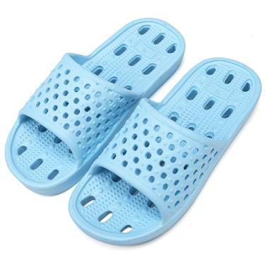 Imagem de Sandália de banho feminina e masculina com chinelo para banho e piscina antiderrapante de secagem rápida da Clootess, Sky Blue .2, 8 Women/6 Men