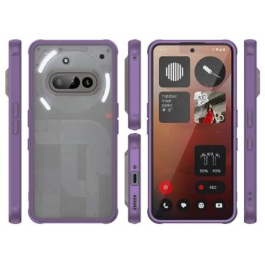 Imagem de Kukoufey Capa compatível com Nothing Phone (3A), compatível com Nothing Phone 3a A509 capa protetora antiqueda e absorção de choque roxa