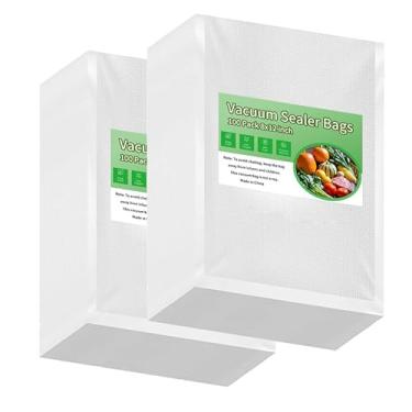 Imagem de Sacos seladores a vácuo premium de 200 litros, 20 x 30 cm, sacos pré-cortados para economia de alimentos, sem BPA e resistentes a vácuo. Grau comercial, Sous Vide, lacre uma refeição