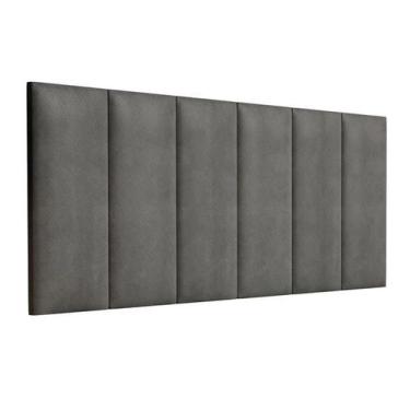 Imagem de Cabeceira Imperial modular p/ cama box Casal 1,40 cm - Cinza - SIDLAR 