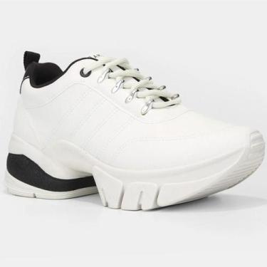 Imagem de Tênis Ramarim Chunky Feminino - Branco e Preto, 37