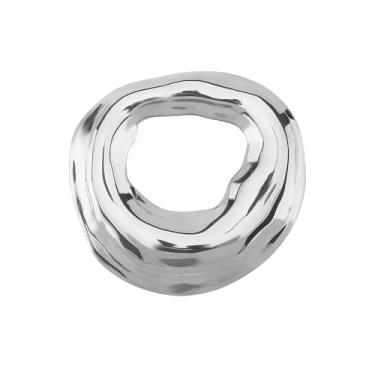 Imagem de Broche de metal geométrico oco redondo para mulheres homens na moda irregular broche dourado vestido roupas emblemas lenços lapela xale acessório moda minimalista festa de casamento formatura joias