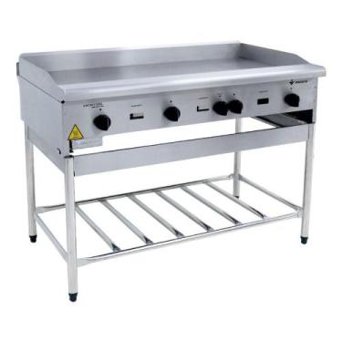 Imagem de Chapa Americana a Gás 1,20 m Profissional com Pés Baixa Pressão Venânc