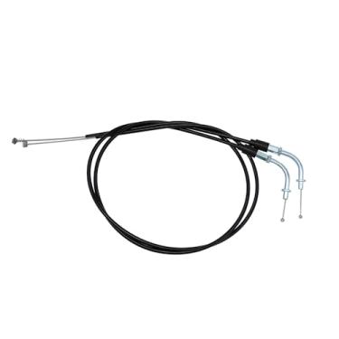 Imagem de REWOLFNUS Kit de cabos de aceleração de 89,9 cm, 109,2 cm, 129,5 cm, 149,9 cm, cabo de gás de acelerador longo para Harley Dyna Softail XL 883 1200 Fat Boy Heritage Road King (90 cm)