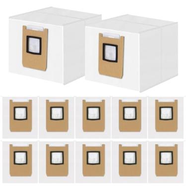 Imagem de Pacote com 12 sacos de pó compatíveis com aspirador de pó Eufy Omni E28 OMNI, E25 OMNI Robot Vacuum, sacos descartáveis de substituição de 4 camadas, grande capacidade de 3L