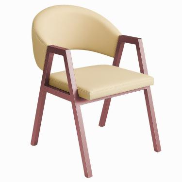 Imagem de Cadeira De Jantar Antonella Corino Estilo Poltrona Com Pés Rosê - 7 Decor Bege