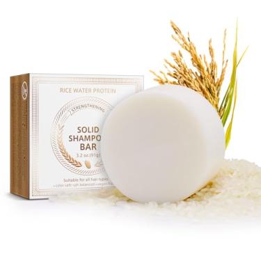 Imagem de AosBet Barra De Xampu Água Arroz Para Crescimento E Fortalecimento Capilar, Sabonete Sólido Com Ph Balanceado Cabelos Ralos, Fracos Ou Danificados, Todos Os Tipos, 3,2 Oz - Presente Natal