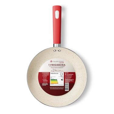 Imagem de Euro Home - Frigideira 24 cm de Alumínio com Antiaderente Intense Vermelha - ALU3717-VM