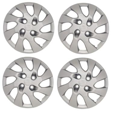 Imagem de Kit 4 Calota Aro 13 Compatível c/Roda Corsa Sedan 2013 2016 - Grafite brilhante