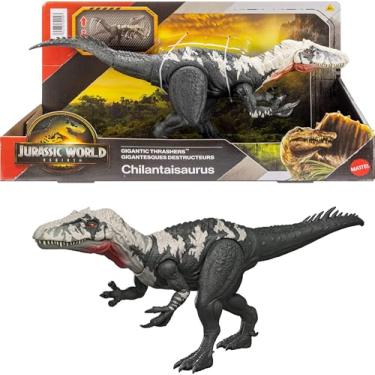 Imagem de Jurassic World Dinossauro de Brinquedo Rebirth Rastreadores Gigantes Chilantaisaurus para crianças a partir de 4 anos
