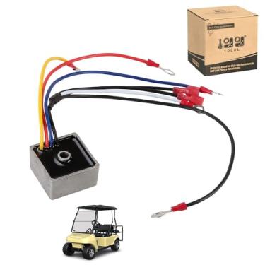 Imagem de 10L0L Regulador de tensão de carrinho de golfe compatível com o transportador Club Car Gas 2008-up 4+6 W/Key Start, substitui OEM # 1028034-01