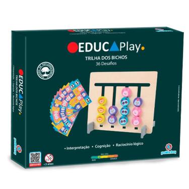 Imagem de Brinquedo Educativo de Madeira Educaplay Trilha dos Bichos