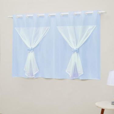 Imagem de Cortina pequena para menino 2,20mx1,30m tecido baby Kids - EMPÓRIO DO 