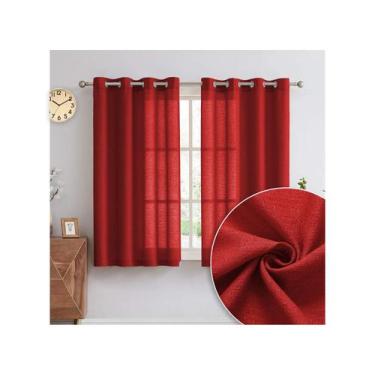 Imagem de Cortina Rustica Texturizada Para Janela 3,00m X 1,6m Para Varão 2m - C