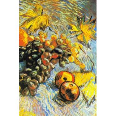 Imagem de Still Life with Grapes, Apples, Lemons and Pears - Vincent van Gogh - Notebook: 120 Lined Pages 6" x 9" Journal Diary Notepad