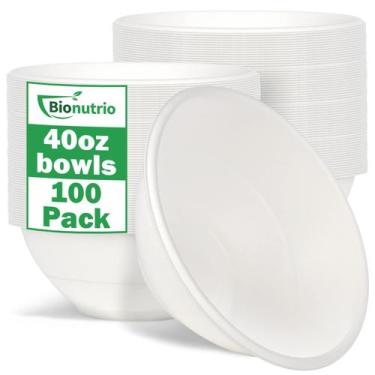 Imagem de Taças de papel descartáveis Bionutrio 1.2L, pacote com 100 unidades, c